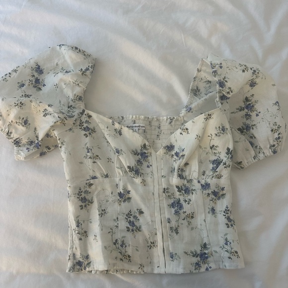 Reformation Rome Linen Top Size 0 - Picture 2 of 4